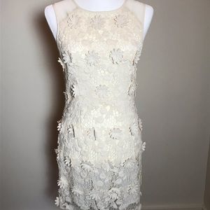 Anthropologie Thistlepearl Flower Overlay Dress